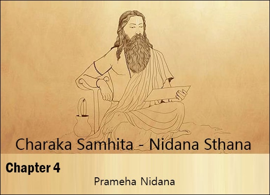 Chapter 4, Charaka Samhita, Prameha Nidana, Nidana Sthana, Synonyms of the Nidana, Types Of Nidana, Prameha, Fever, Symptoms Of The Prameha, Types Of Prameha