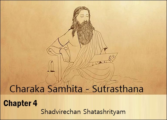Chapter 4, Charaka Samhita, Shadvirechan Shatashrityam, Sutrasthana, Charak Samhita - Sutrasthana, Sutrasthana - Chapter 4, Chapter 4 - Shadvirechan Shatashrityam